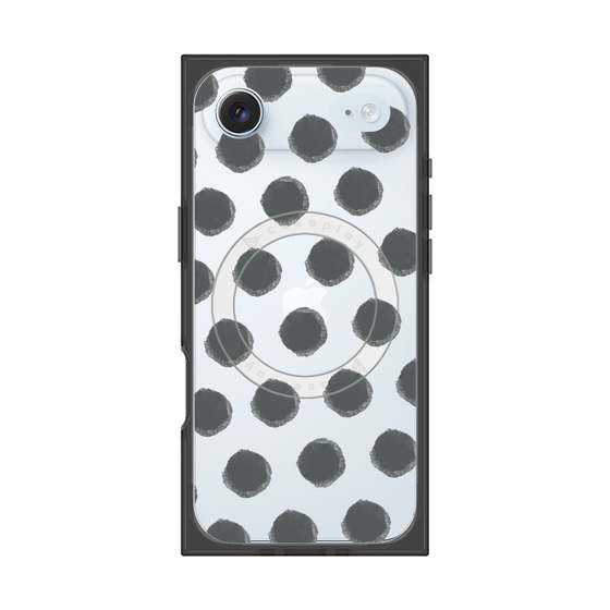 Premium Square Case with MagSafe［ Original - Favorite Color Polka Dots - Black ］