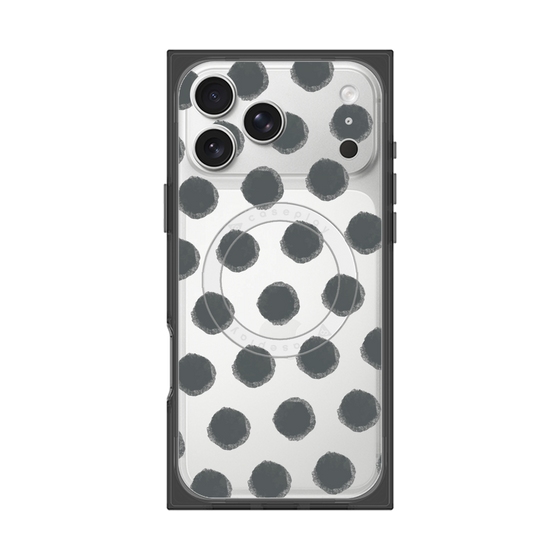 Premium Square Case with MagSafe［ Original - Favorite Color Polka Dots - Black ］