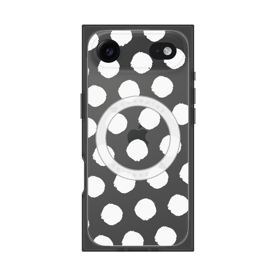 Premium Square Case with MagSafe［ Original - Favorite Color Polka Dots - White ］