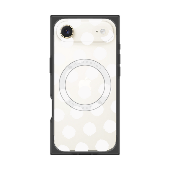 Premium Square Case with MagSafe［ Original - Favorite Color Polka Dots - White ］