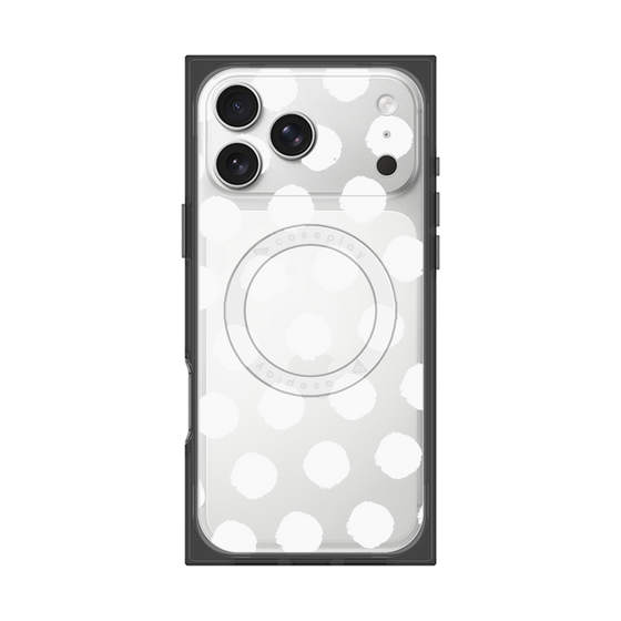 Premium Square Case with MagSafe［ Original - Favorite Color Polka Dots - White ］