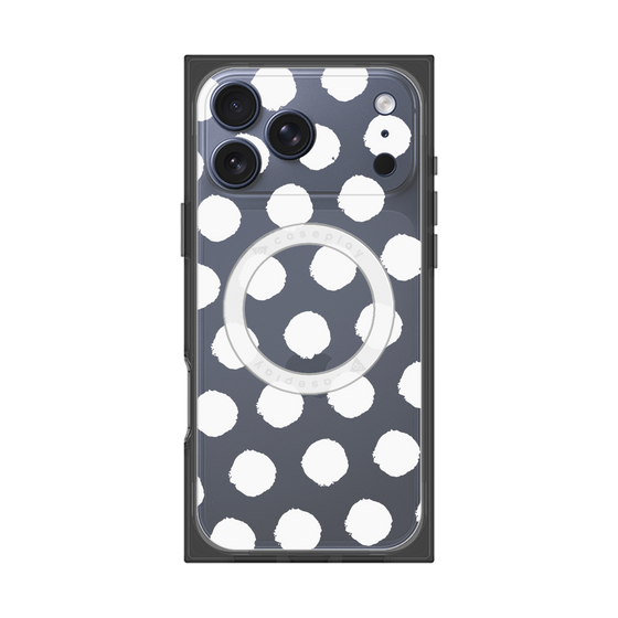 Premium Square Case with MagSafe［ Original - Favorite Color Polka Dots - White ］