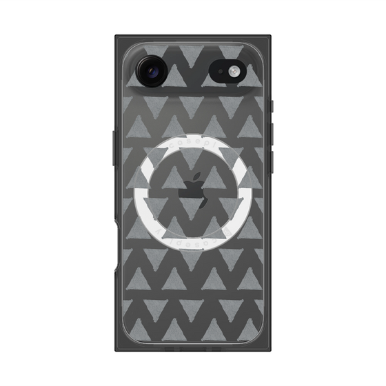 Premium Square Case with MagSafe［ Original - Favorite Color Triangle - Black ］