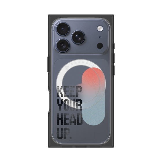 Premium Square Case with MagSafe［ Original - Dot Overlay - KEEP YOUR HEAD UP/A ］