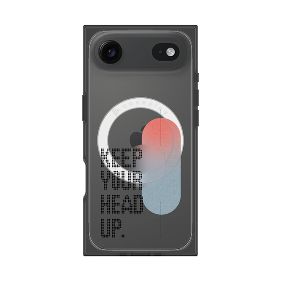 Premium Square Case with MagSafe［ Original - Dot Overlay - KEEP YOUR HEAD UP/A ］