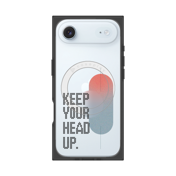 Premium Square Case with MagSafe［ Original - Dot Overlay - KEEP YOUR HEAD UP/A ］