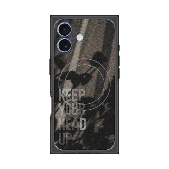 Premium Square Case with MagSafe［ Original - Dot Overlay - KEEP YOUR HEAD UP/B ］