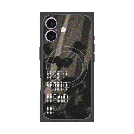 Premium Square Case with MagSafe［ Original - Dot Overlay - KEEP YOUR HEAD UP/B ］