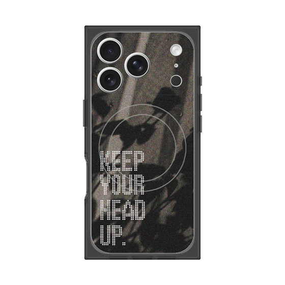 Premium Square Case with MagSafe［ Original - Dot Overlay - KEEP YOUR HEAD UP/B ］