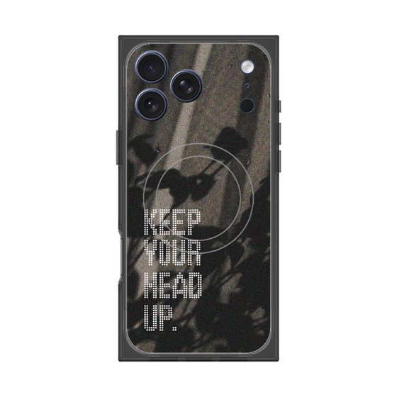 Premium Square Case with MagSafe［ Original - Dot Overlay - KEEP YOUR HEAD UP/B ］