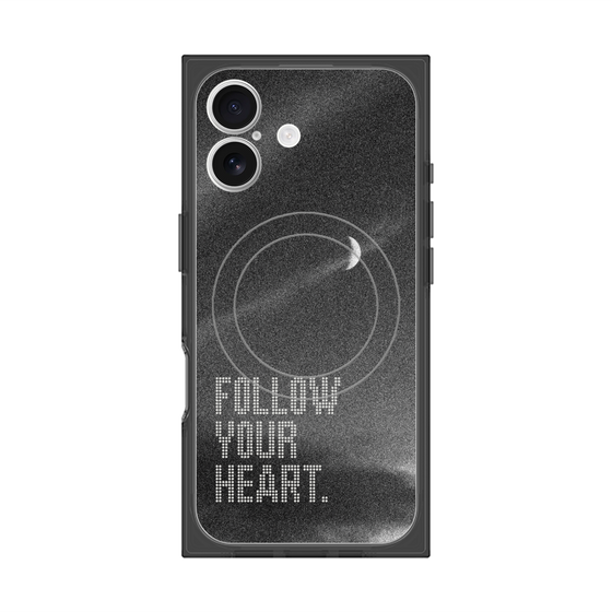 Premium Square Case with MagSafe［ Original - Dot Overlay - FOLLOW YOUR HEART/B ］