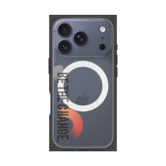 Premium Square Case with MagSafe［ Original - Dot Overlay - BE THE CHANGE/A ］