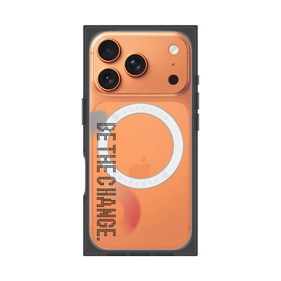 Premium Square Case with MagSafe［ Original - Dot Overlay - BE THE CHANGE/A ］