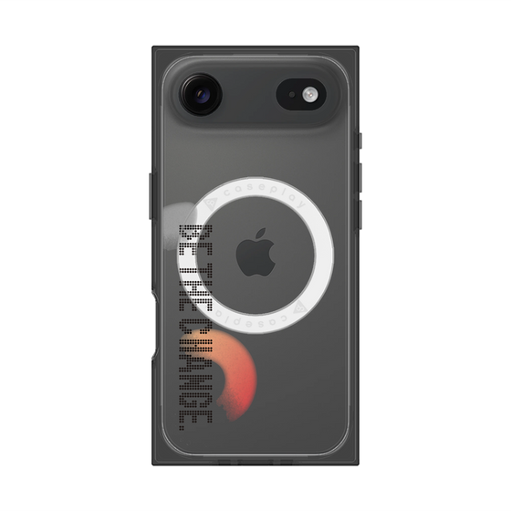 Premium Square Case with MagSafe［ Original - Dot Overlay - BE THE CHANGE/A ］