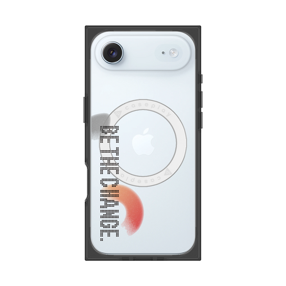 Premium Square Case with MagSafe［ Original - Dot Overlay - BE THE CHANGE/A ］