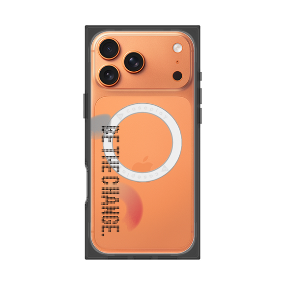 Premium Square Case with MagSafe［ Original - Dot Overlay - BE THE CHANGE/A ］