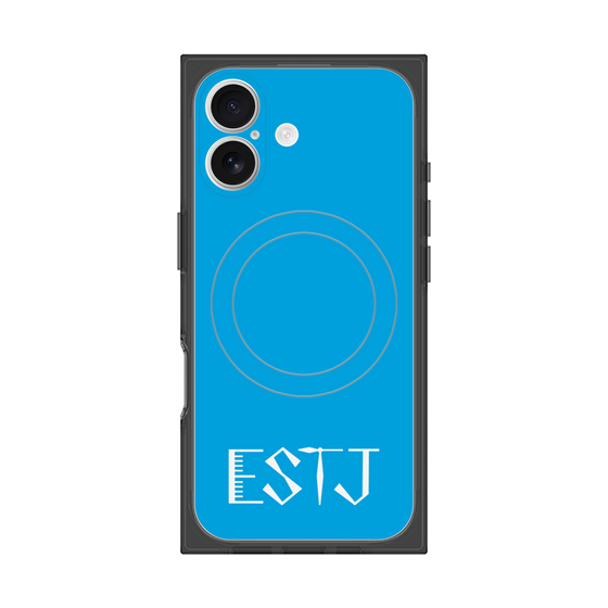Premium Square Case with MagSafe［ Original - ESTJ Executive - Alphabet - Blue ］