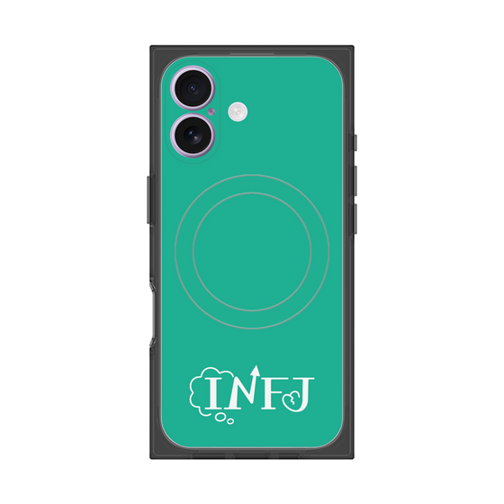 Premium Square Case with MagSafe［ Original - INFJ Advocate - Alphabet - Green ］