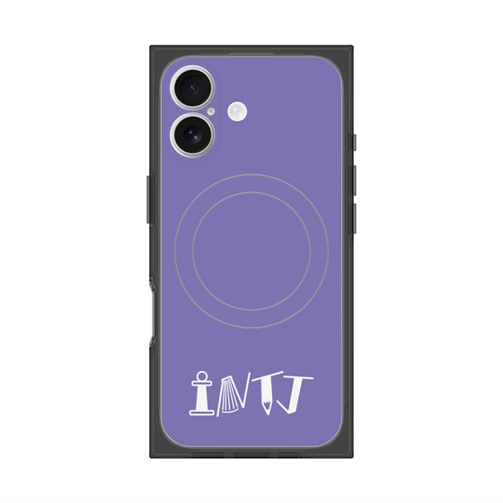 Premium Square Case with MagSafe［ Original - INTJ Architect - Alphabet - Purple ］