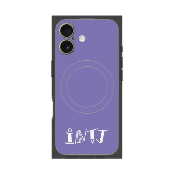 Premium Square Case with MagSafe［ Original - INTJ Architect - Alphabet - Purple ］