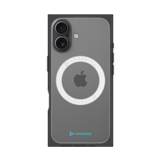 Premium Square Case with MagSafe［ Original - CASEPLAY Logo - Light Blue/A ］