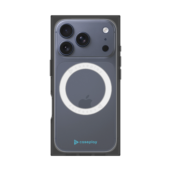 Premium Square Case with MagSafe［ Original - CASEPLAY Logo - Light Blue/A ］