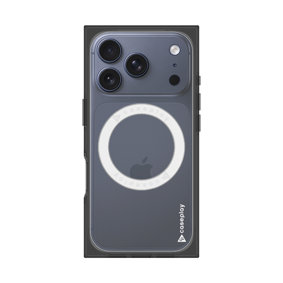 Premium Square Case with MagSafe［ Original - CASEPLAY Logo - White/B ］