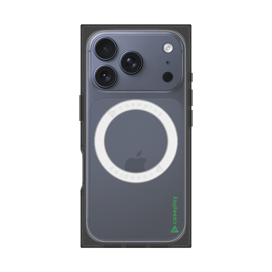 Premium Square Case with MagSafe［ Original - CASEPLAY Logo - Green/B ］