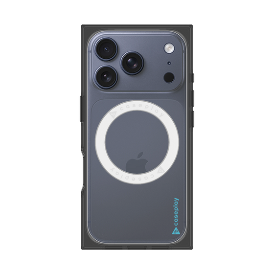 Premium Square Case with MagSafe［ Original - CASEPLAY Logo - Light Blue/B ］