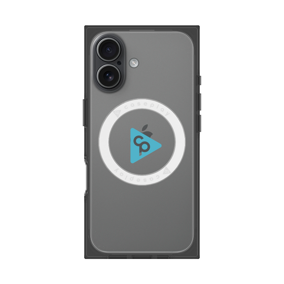 Premium Square Case with MagSafe［ Original - CASEPLAY Logo - Light Blue/C ］