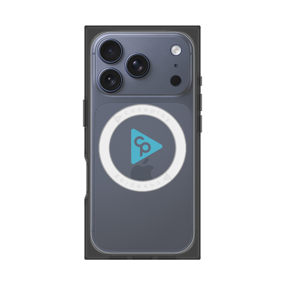 Premium Square Case with MagSafe［ Original - CASEPLAY Logo - Light Blue/C ］