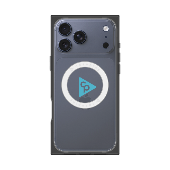 Premium Square Case with MagSafe［ Original - CASEPLAY Logo - Light Blue/C ］