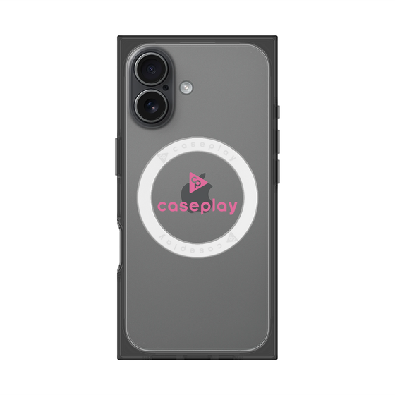 Premium Square Case with MagSafe［ Original - CASEPLAY Logo - Pink/D ］