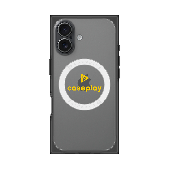 Premium Square Case with MagSafe［ Original - CASEPLAY Logo - Yellow/D ］