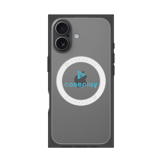 Premium Square Case with MagSafe［ Original - CASEPLAY Logo - Light Blue/D ］