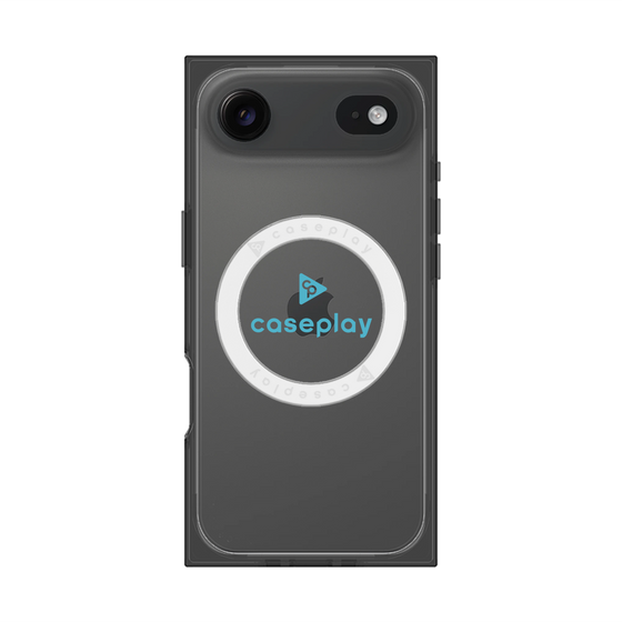 Premium Square Case with MagSafe［ Original - CASEPLAY Logo - Light Blue/D ］