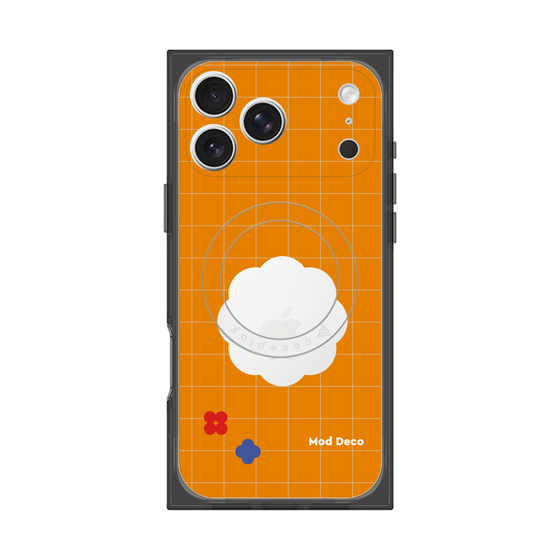 Premium Square Case with MagSafe［ Mod Deco - Original - Retro Orange ］