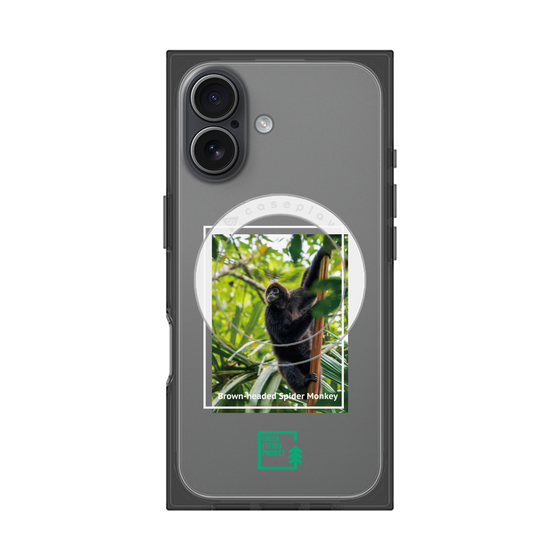 Premium Square Case with MagSafe［ Green Future Project - Brown-headed Spider Monkey ］