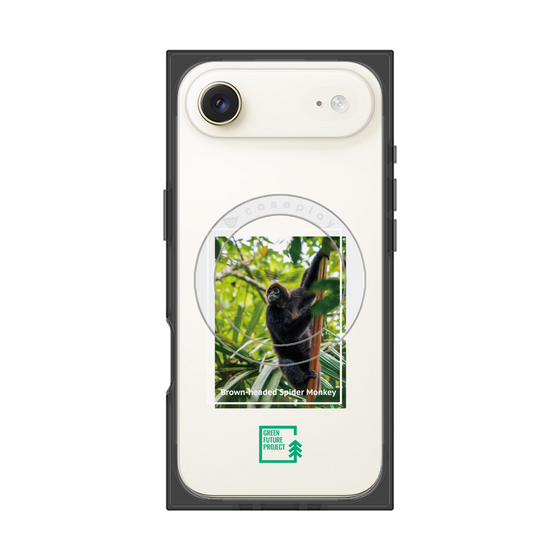 Premium Square Case with MagSafe［ Green Future Project - Brown-headed Spider Monkey ］