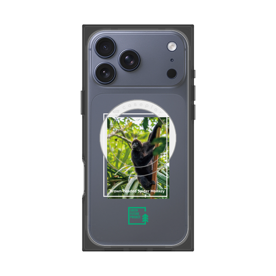 Premium Square Case with MagSafe［ Green Future Project - Brown-headed Spider Monkey ］