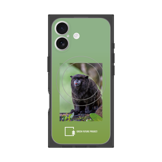 Premium Square Case with MagSafe［ Green Future Project - Black-mantled Tamarin ］