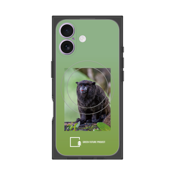 Premium Square Case with MagSafe［ Green Future Project - Black-mantled Tamarin ］