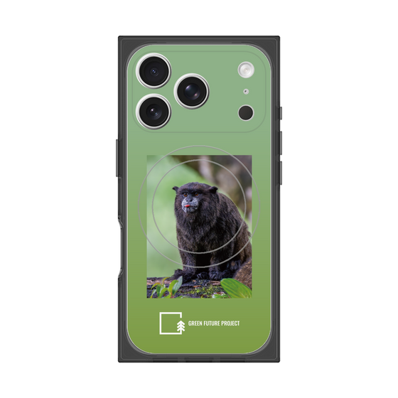 Premium Square Case with MagSafe［ Green Future Project - Black-mantled Tamarin ］