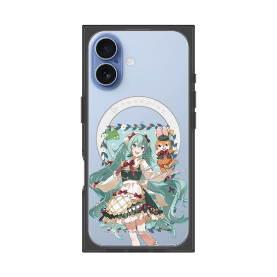 Premium Square Case with MagSafe［ Hatsune Miku × Kuppy Ramune - Hatsune Miku × Kuppy - Full-body Illustration 1 ］