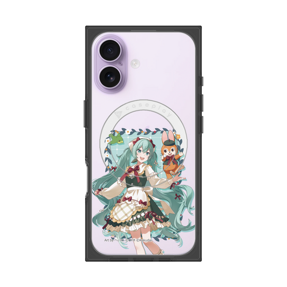 Premium Square Case with MagSafe［ Hatsune Miku × Kuppy Ramune - Hatsune Miku × Kuppy - Full-body Illustration 1 ］