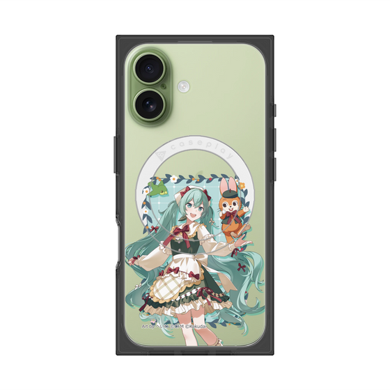 Premium Square Case with MagSafe［ Hatsune Miku × Kuppy Ramune - Hatsune Miku × Kuppy - Full-body Illustration 1 ］