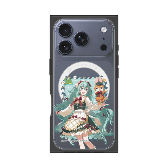 Premium Square Case with MagSafe［ Hatsune Miku × Kuppy Ramune - Hatsune Miku × Kuppy - Full-body Illustration 1 ］