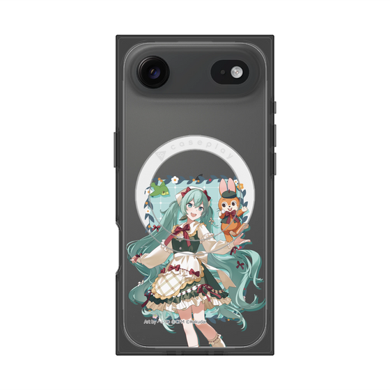 Premium Square Case with MagSafe［ Hatsune Miku × Kuppy Ramune - Hatsune Miku × Kuppy - Full-body Illustration 1 ］