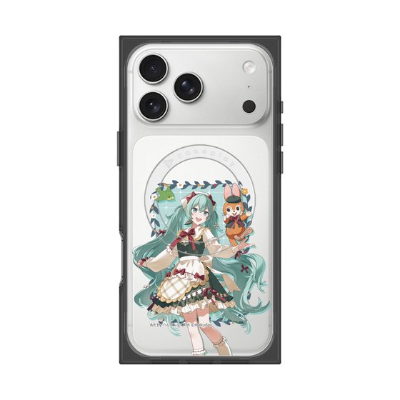 Premium Square Case with MagSafe［ Hatsune Miku × Kuppy Ramune - Hatsune Miku × Kuppy - Full-body Illustration 1 ］