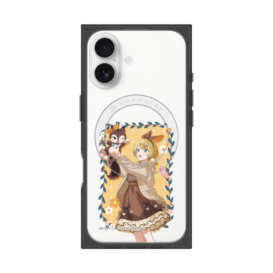 Premium Square Case with MagSafe［ Hatsune Miku × Kuppy Ramune - Kagamine Rin × Ram - Full-body Illustration 1 ］